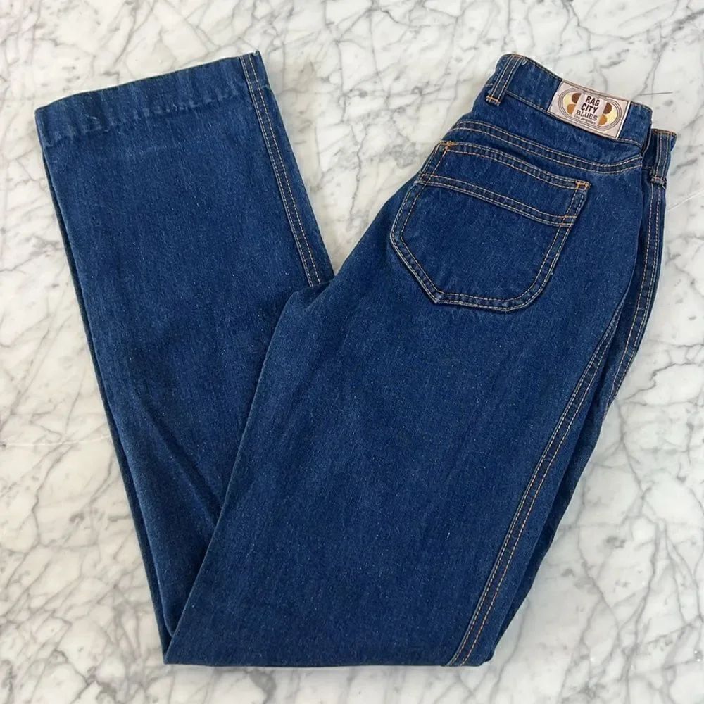 Rag City Blues Los Angeles Vintage Acid Wash High Waist Jeans